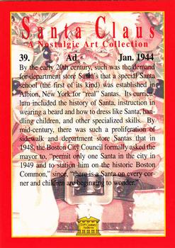 1994 21st Century Archives Santa Claus A Nostalgic Art Collection #39 Ad - Jan. 1944 Back