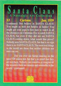 1994 21st Century Archives Santa Claus A Nostalgic Art Collection - Cartoons #S3 Cartoon - Jan. 1939 Back