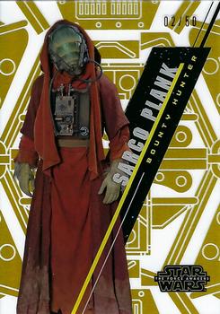 2016 Topps High Tek Star Wars - Gold Rainbow Foil #SW-109 Sarco Plank Front
