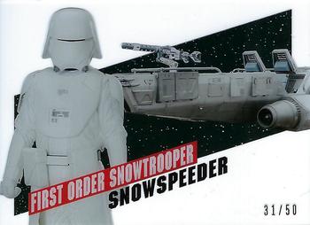 2016 Topps High Tek Star Wars - Pilots and Vehicles #PV-15 First Order Snowtrooper Front