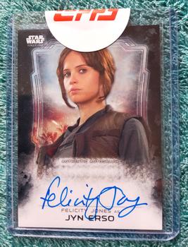 2016 Topps Star Wars Rogue One Series 1 - Autographs Death Star Black #NNO Felicity Jones Front