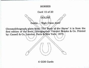 2008 GDS Cards Cassells' The Book of the Horse #15 Goldie (horse) Back