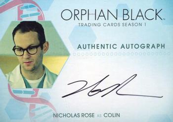 2016 Cryptozoic Orphan Black Season 1 - Autographs #NR Nicholas Rose Front