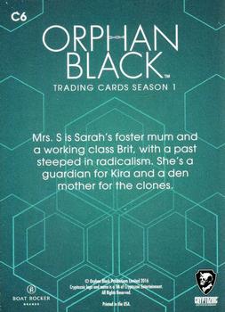 2016 Cryptozoic Orphan Black Season 1 - Character Bios #C6 Siobhan Sadler Back