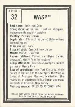 1987 Comic Images Marvel Universe I #32 Wasp Back