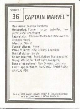 1987 Comic Images Marvel Universe I #36 Captain Marvel Back