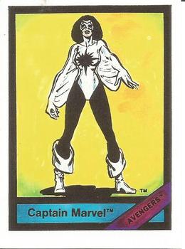 1987 Comic Images Marvel Universe I #36 Captain Marvel Front