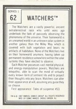1987 Comic Images Marvel Universe I #62 Watcher Back