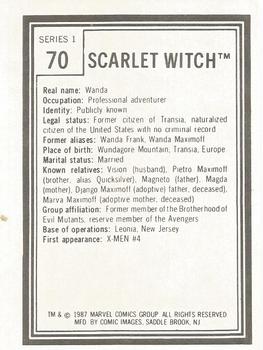 1987 Comic Images Marvel Universe I #70 Scarlet Witch Back