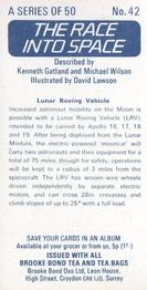 1971 Brooke Bond The Race Into Space #42 Lunar Roving Vehicle Back