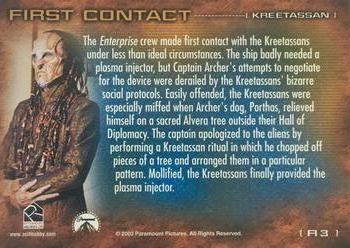 2003 Rittenhouse Star Trek Enterprise Season 2 - First Contact #F13 Kreetassan Back