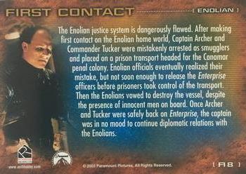 2003 Rittenhouse Star Trek Enterprise Season 2 - First Contact #F18 Enolian Back