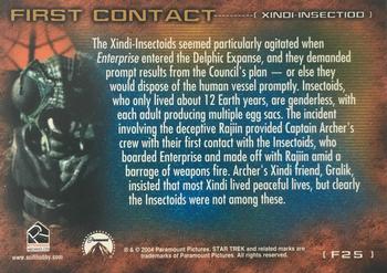 2004 Rittenhouse Star Trek Enterprise Season 3 - First Contact #F25 Xindi-Insectoid Back