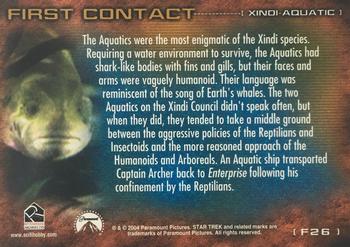 2004 Rittenhouse Star Trek Enterprise Season 3 - First Contact #F26 Xindi-Aquatic Back