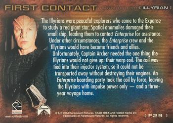 2004 Rittenhouse Star Trek Enterprise Season 3 - First Contact #F29 Illyrian Back
