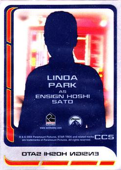 2004 Rittenhouse Star Trek Enterprise Season 3 - Enterprise Crew #CC5 Ensign Hoshi Sato Back