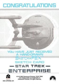 2004 Rittenhouse Star Trek Enterprise Season 3 - SketchaFEX #NNO T'Pol Back