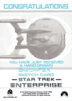 2004 Rittenhouse Star Trek Enterprise Season 3 - SketchaFEX #NNO Hoshi Back