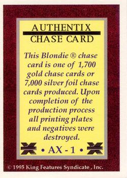 1995 Authentix Blondie - Gold Foil Signature #AX1G Alexander Back