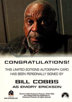 2005 Rittenhouse Star Trek: Enterprise Season 4 - Autographs #NNO Bill Cobbs Back