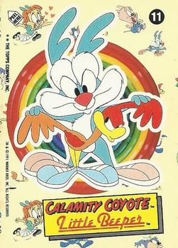 1991 Topps Tiny Toon Adventures - Stickers #11b Calamity Coyote / Little Beeper Front