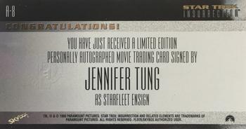 1998 SkyBox Star Trek Insurrection - Autographs #A-8 Jennifer Tung Back