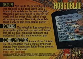 1995 Fleer Ultra Ralston Foods Spider-Man #2 Hobgoblin Back