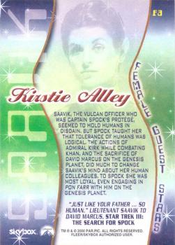 2000 SkyBox Star Trek Cinema 2000 - Female Guest Stars #F3 Kirstie Alley as Saavik Back