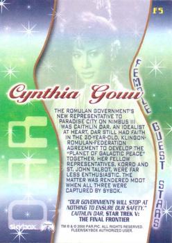 2000 SkyBox Star Trek Cinema 2000 - Female Guest Stars #F5 Cynthia Gouw as Caithlin Dar Back