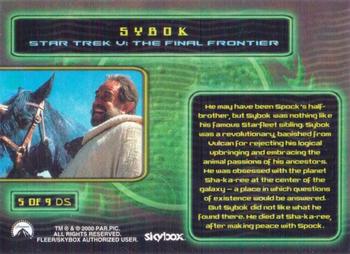 2000 SkyBox Star Trek Cinema 2000 - The Dark Side #5DS Sybok / Laurence Luckinbill Back
