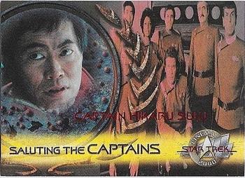 2000 SkyBox Star Trek Cinema 2000 - Saluting the Captains #SC6 Hikaru Sulu / George Takei Front