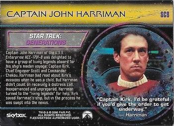 2000 SkyBox Star Trek Cinema 2000 - Saluting the Captains #SC8 Captain John Harriman / Alan Ruck Back