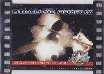 2000 SkyBox Star Trek Cinema 2000 - Galactic Conflix Silver Border #GC7 Decloaked and Vulnerable Front