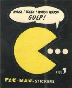 1980 Fleer Pac-Man Stickers & Rub-Offs #9 WAKA! WAKA! WAKA! WAKA! GULP! Front
