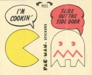 1980 Fleer Pac-Man Stickers & Rub-Offs #49 I'M COOKIN'. 