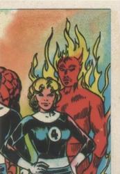 1984 Leaf Marvel Super Heroes Secret Wars Stickers #10 Fantastic Four Front