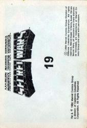 1984 Leaf Marvel Super Heroes Secret Wars Stickers #19 Incredible Hulk Back