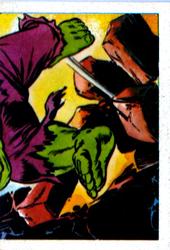 1984 Leaf Marvel Super Heroes Secret Wars Stickers #20 Incredible Hulk Front
