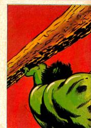 1984 Leaf Marvel Super Heroes Secret Wars Stickers #25 Incredible Hulk Front