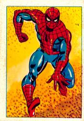 1984 Leaf Marvel Super Heroes Secret Wars Stickers #39 Spider-Man Front