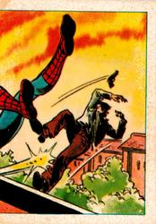 1984 Leaf Marvel Super Heroes Secret Wars Stickers #46 Spider-Man Front