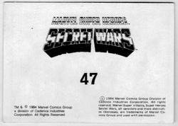 1984 Leaf Marvel Super Heroes Secret Wars Stickers #47 Odin Back