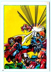 1984 Leaf Marvel Super Heroes Secret Wars Stickers #50 Thor Front