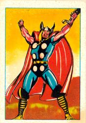 1984 Leaf Marvel Super Heroes Secret Wars Stickers #51 Thor Front