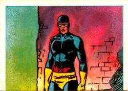 1984 Leaf Marvel Super Heroes Secret Wars Stickers #65 Cyclops Front