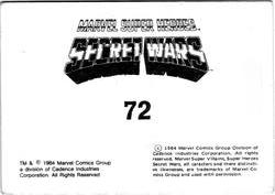 1984 Leaf Marvel Super Heroes Secret Wars Stickers #72 Storm Back
