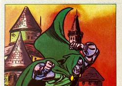 1984 Leaf Marvel Super Heroes Secret Wars Stickers #84 Doctor Doom Front
