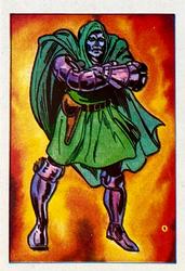 1984 Leaf Marvel Super Heroes Secret Wars Stickers #87 Doctor Doom Front