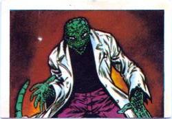1984 Leaf Marvel Super Heroes Secret Wars Stickers #95 Lizard Front