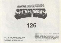 1984 Leaf Marvel Super Heroes Secret Wars Stickers #126 Dragon Man Back